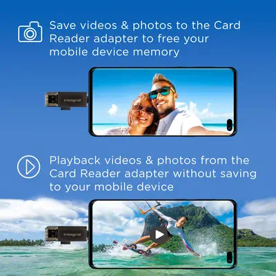 Integral INCRUSB3.0ACSDMSDA2 lecteur de carte mémoire USB 3.2 Gen 1 (3.1 Gen 1) Type-A/Type-C Noir - Accessoire Stockage - visuel 3