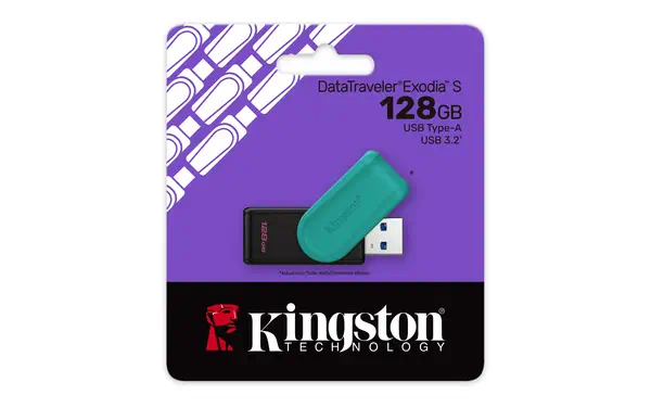 128GB Portable USB 3.2 Gen 1 DataTraveler Exodia Kingston - visuel 1 - hello RSE - Performances optimisées
