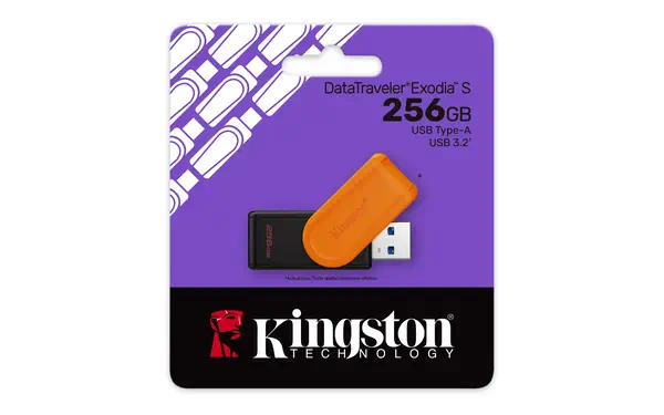 256GB Portable USB 3.2 Gen 1 DataTraveler Exodia Kingston - visuel 1 - hello RSE - Performances optimisées