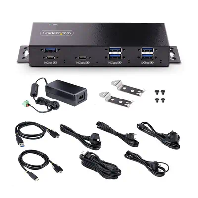 Hub Industriel USB 10Gbps à 7 Ports avec Adaptateur d'Alimentation, Métal, Montable, 5 Ports USB-A e - StarTech - Switchs et Hubs - visuel 8
