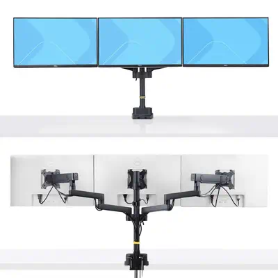 Support de Bureau pour 3 Écrans 27", VESA 75x75/100x100, Bras Articulé Réglable sans Outils, Pince e - StarTech - Accessoire ENI, TBI et VPI - visuel 3