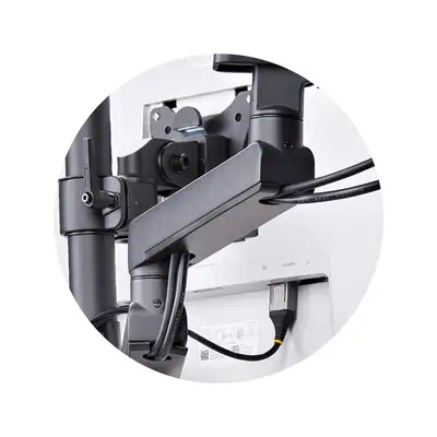 Support de Bureau pour 3 Écrans 27", VESA 75x75/100x100, Bras Articulé Réglable sans Outils, Pince e - StarTech - Accessoire ENI, TBI et VPI - visuel 8