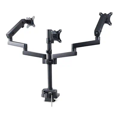 Support de Bureau pour 3 Écrans 27", VESA 75x75/100x100, Bras Articulé Réglable sans Outils, Pince e - StarTech - Accessoire ENI, TBI et VPI - visuel 2
