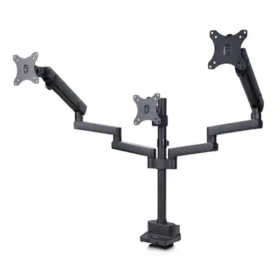 Support de Bureau pour 3 Écrans 27", VESA 75x75/100x100, Bras Articulé Réglable sans Outils, Pince e - StarTech - Accessoire ENI, TBI et VPI - visuel 1