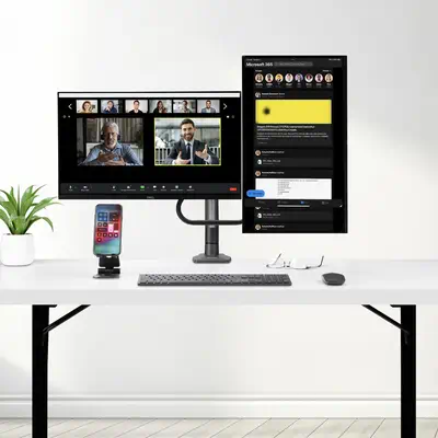 Bras pour Double Moniteur avec Barre Transversale, Écrans Jusqu'à 27", VESA 75x75/100x100, Max 15kg, - StarTech - Accessoire ENI, TBI et VPI - visuel 10