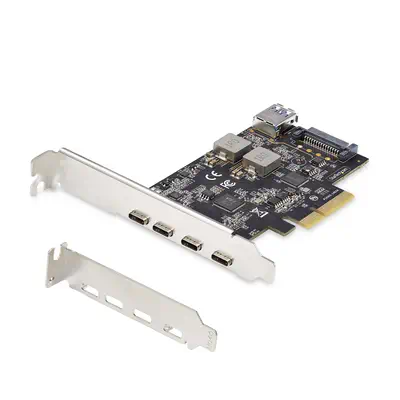Carte PCIe USB à 5 Ports, USB 3.2 10Gbps, Carte PCI Express avec 4x USB-C et 1x USB-A interne, Carte - StarTech - Switchs et Hubs - visuel 1