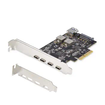 Acheter Carte PCIe USB à 5 Ports, USB 3.2 10Gbps, Carte PCI Express avec 4x USB-C et 1x USB-A interne, Carte