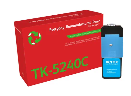 Toner remanufacturé Cyan Everyday™ de Xerox compatible avec Kyocera TK-5240C, Capacité standard - visuel 1
