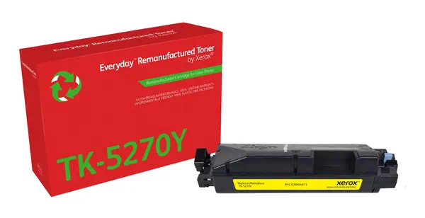 Toner remanufacturé Jaune Everyday™ de Xerox compatible avec Kyocera TK-5270Y, Capacité standard - visuel 1