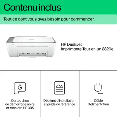 DeskJet 2820e Sans fil All-in-One Couleur Imprimante, Copieur, Scanner - HP - Multifonctions Jet d'encre - visuel 7