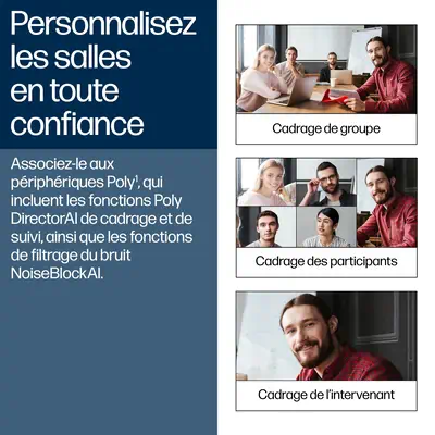 Système de visioconférence Poly Studio G62 avec kit de plaque de montage - HP - Visioconférence - visuel 7