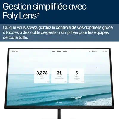 Kit de base Poly Studio G9 Plus pour Mini-PC IP HP Microsoft Teams avec TC10 - Visioconférence - visuel 8