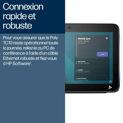Kit de base Poly Studio G9 Plus pour Mini-PC IP HP Microsoft Teams avec TC10 - Visioconférence - visuel 10