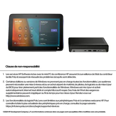 Kit de base Poly Studio G9 Plus pour Mini-PC IP HP Microsoft Teams avec TC10 - Visioconférence - visuel 8