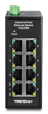 Trendnet TI-ELC80 commutateur réseau Non-géré Fast Ethernet (10/100) Noir - Switchs et Hubs - visuel 2