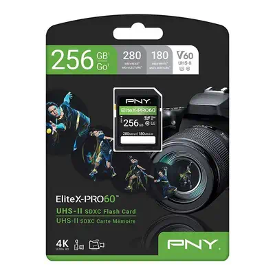 PNY EliteX-PRO60 256 Go SDXC UHS-II Classe 10 - Carte Mémoire - visuel 4