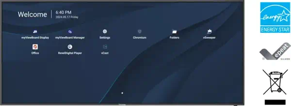 Viewsonic CDE105UW tableau blanc interactif 2,67 m (105") 5120 x 2160 pixels Noir - Affichage dynamique - visuel 9