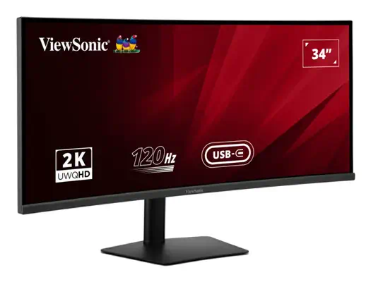 Viewsonic VA VA3420C LED display 86,4 cm (34") 3440 x 1440 pixels UltraWide Quad HD Noir - Ecran Ordinateur - visuel 2