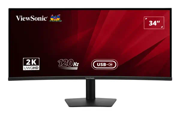 Viewsonic VA VA3420C LED display 86,4 cm (34") 3440 x 1440 pixels UltraWide Quad HD Noir - Ecran Ordinateur - visuel 1