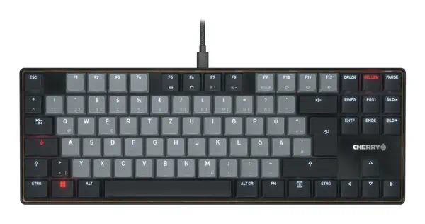 CHERRY KC 500 MX LP TKL clavier maison/bureau USB QWERTZ Allemand Noir, Gris - Clavier - visuel 1