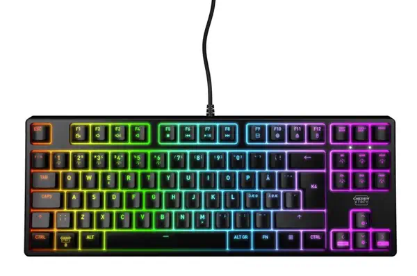 CHERRY XTRFY K4V2 RGB TKL clavier Gaming USB QWERTY Portuguais Noir - Clavier - visuel 1