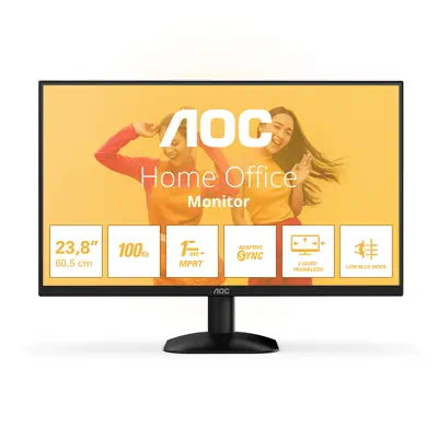AOC B3 24B35HM2 écran plat de PC 60,5 cm (23.8") 1920 x 1080 pixels Full HD LED Noir - Ecran Ordinateur - visuel 1