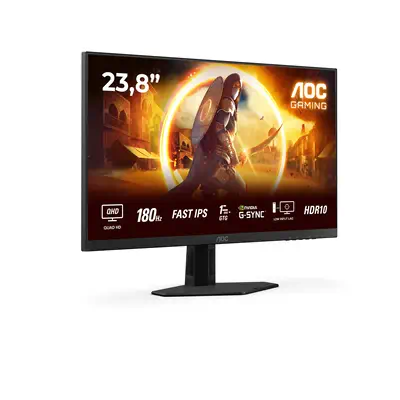 AOC G4 Q24G4RE écran plat de PC 60,5 cm (23.8") 2560 x 1440 pixels Quad HD LED Noir, Rouge - Ecran Ordinateur - visuel 3