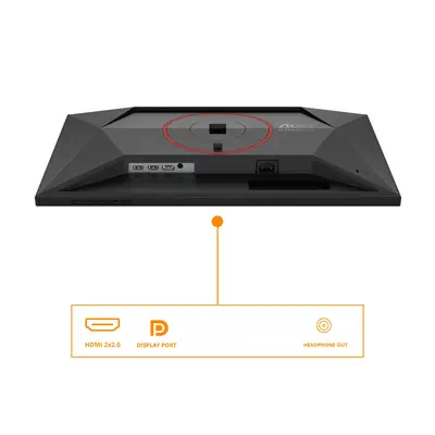AOC G4 24G4HA écran plat de PC 60,5 cm (23.8") 1920 x 1080 pixels Full HD LED Noir, Rouge - Ecran Ordinateur - visuel 4