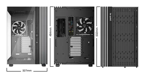 Light Base 900 FX Noir | Boîtier PC ARGB vitré, Mini ITX / Micro ATX / ATX / E-ATX / XL-ATX, 4 venti - be quiet! - Boitier - visuel 2