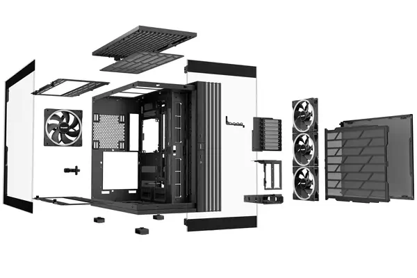 Light Base 900 FX Noir | Boîtier PC ARGB vitré, Mini ITX / Micro ATX / ATX / E-ATX / XL-ATX, 4 venti - be quiet! - Boitier - visuel 5