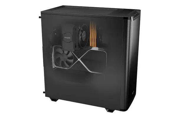 Pure Base 501 Noir | Boîtier PC , Mini ATX / Micro ATX / ATX, 2 ventilateurs Pure Wings 3 140 mm PWM - be quiet! - Boitier - visuel 5