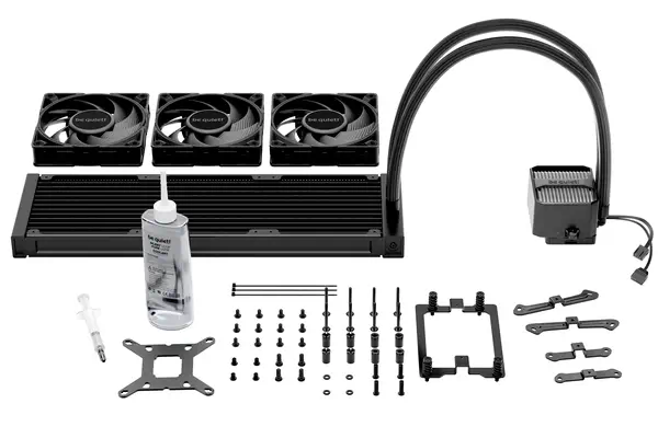 Silent Loop 360 mm | Système de refroidissement liquide tout-en-un, 360 mm, noir, socket Intel et AM - be quiet! - Refroidissement PC - visuel 7