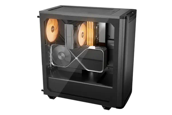 Pure Base 501 Noir | Boîtier PC vitré, Mini ATX / Micro ATX / ATX, 4 ventilateurs Light Wings LX PWM - be quiet! - Boitier - visuel 4