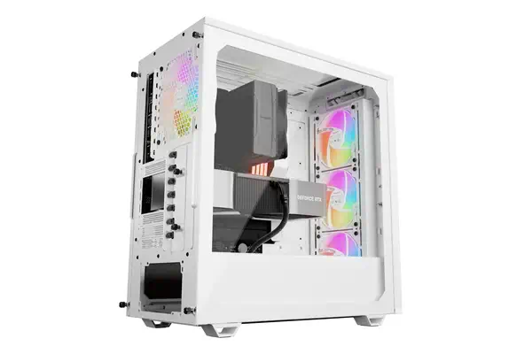 Pure Base 501 Blanc | Boîtier PC vitré, Mini ATX / Micro ATX / ATX, 4 ventilateurs Light Wings LX PW - be quiet! - Boitier - visuel 6