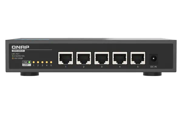 QNAP QSW-3205-5T commutateur réseau Non-géré 10G Ethernet (100/1000/10000) Bureau Noir - Switchs et Hubs - visuel 1