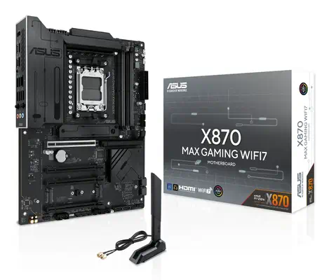 ASUS X870 MAX GAMING WIFI7 AMD X870 Emplacement AM5 ATX - Asus - Carte mère - visuel 1