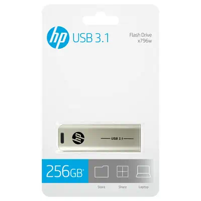 HP x796w lecteur USB flash 256 Go USB Type-A 3.2 Gen 1 (3.1 Gen 1) Argent - Clé USB - visuel 4