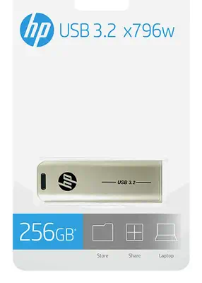 HP x796w lecteur USB flash 256 Go USB Type-A 3.2 Gen 2 (3.1 Gen 2) Argent - Clé USB - visuel 6