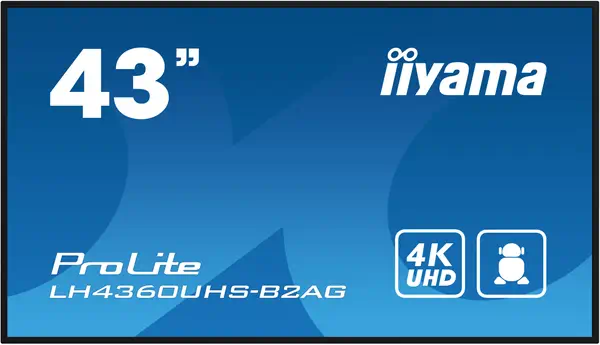 iiyama LH4360UHS-B2AG Écran d'affichage dynamique Carte A numérique 108 cm (42.5") LED Wifi 500 cd/m - Affichage dynamique - visuel 1