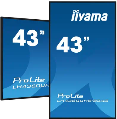 iiyama LH4360UHS-B2AG Écran d'affichage dynamique Carte A numérique 108 cm (42.5") LED Wifi 500 cd/m - Affichage dynamique - visuel 1