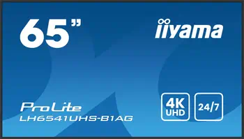 Achat responsable iiyama LH6541UHS-B1AG Écran d'affichage dynamique 163,8 cm (64.5") LCD 500 cd/m² 4K Ultra HD Noir 24