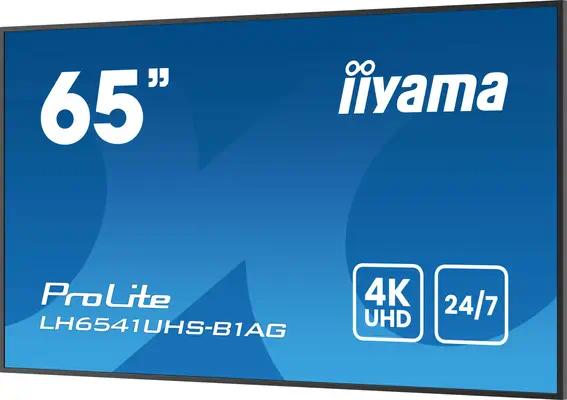 iiyama LH6541UHS-B1AG Écran d'affichage dynamique 163,8 cm (64.5") LCD 500 cd/m² 4K Ultra HD Noir 24 - Affichage dynamique - visuel 7