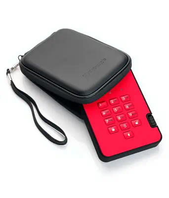 diskAshur2 256-bit 512GB USB 3.2 secure encrypted solid-state drive - Red IS-DA2-256-SSD-512-R - iStorage - Disque dur SSD - visuel 5