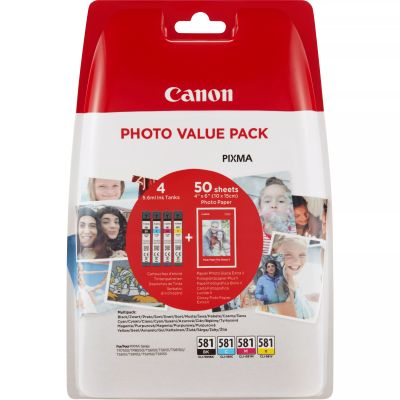 Canon Pack économique cartouches d'encre CLI-581 BK/C/M/Y + Canon - visuel 1 - hello RSE