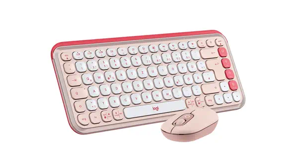 Logitech 920-013108 clavier Souris incluse Universel Bluetooth QWERTZ Allemand Rose - visuel 3