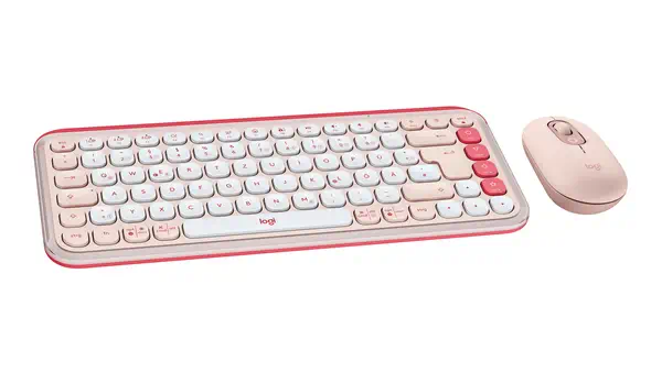 Logitech 920-013108 clavier Souris incluse Universel Bluetooth QWERTZ Allemand Rose - visuel 2