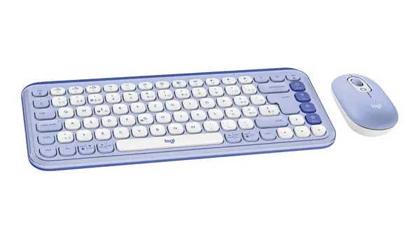 Logitech 920-013277 clavier Souris incluse Universel Bluetooth QWERTZ Suisse Lilas, Blanc - visuel 3