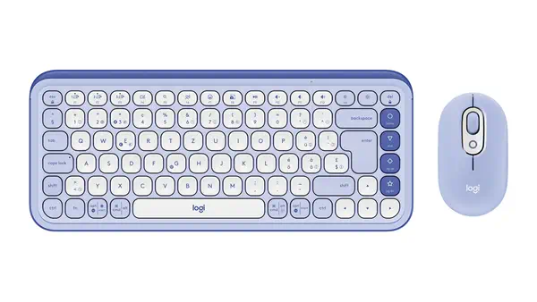 Logitech 920-013277 clavier Souris incluse Universel Bluetooth QWERTZ Suisse Lilas, Blanc - visuel 1