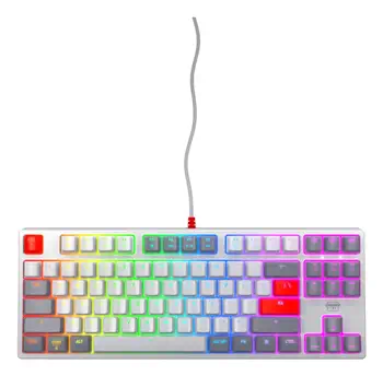 CHERRY K4V2 TKL clavier Gaming USB QWERTY Anglais américain Gris, Gris clair, Rouge avantages