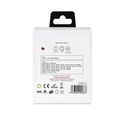 DCU Advance Tecnologic GaN Universel Blanc Secteur Charge rapide Intérieure - Batterie - visuel 3
